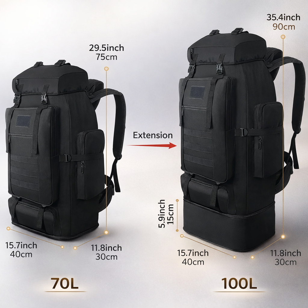 100L Outdoor Camping Rugzak Wandeltas Heren Opbergtas Met Grote Capaciteit Multifunctionele Rugreizen Outdoor Sport Klimtas