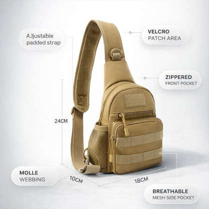 Borsttas Crossbodytassen Outdoor Sport Reizen Sling Schoudertas voor Heren Dames Wandelen Kampeeruitrusting Rugzak