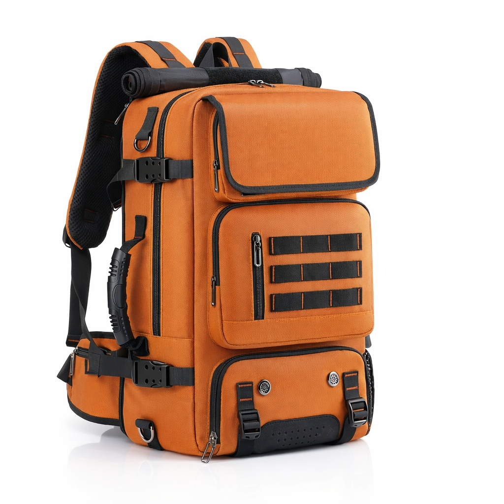 A 2025 Tactical Backpack Designed for Men, Featuring Multifunctional Capabilities And Ample Storage for Outdoor Activities Like Hiking And Mountaineering. This Leisure Tactical Bag Includes a 16-Inch Laptop Compartment And a Separate Pocket for Shoe