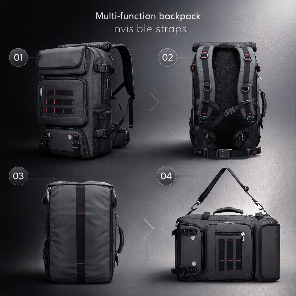 A 2025 Tactical Backpack Designed for Men, Featuring Multifunctional Capabilities And Ample Storage for Outdoor Activities Like Hiking And Mountaineering. This Leisure Tactical Bag Includes a 16-Inch Laptop Compartment And a Separate Pocket for Shoe