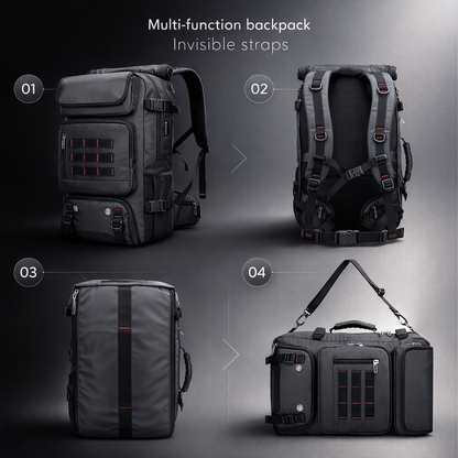 A 2025 Tactical Backpack Designed for Men, Featuring Multifunctional Capabilities And Ample Storage for Outdoor Activities Like Hiking And Mountaineering. This Leisure Tactical Bag Includes a 16-Inch Laptop Compartment And a Separate Pocket for Shoe