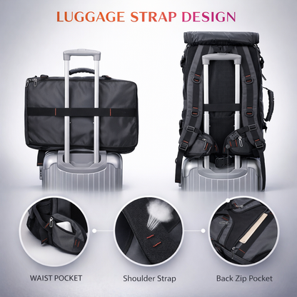 A 2025 Tactical Backpack Designed for Men, Featuring Multifunctional Capabilities And Ample Storage for Outdoor Activities Like Hiking And Mountaineering. This Leisure Tactical Bag Includes a 16-Inch Laptop Compartment And a Separate Pocket for Shoe