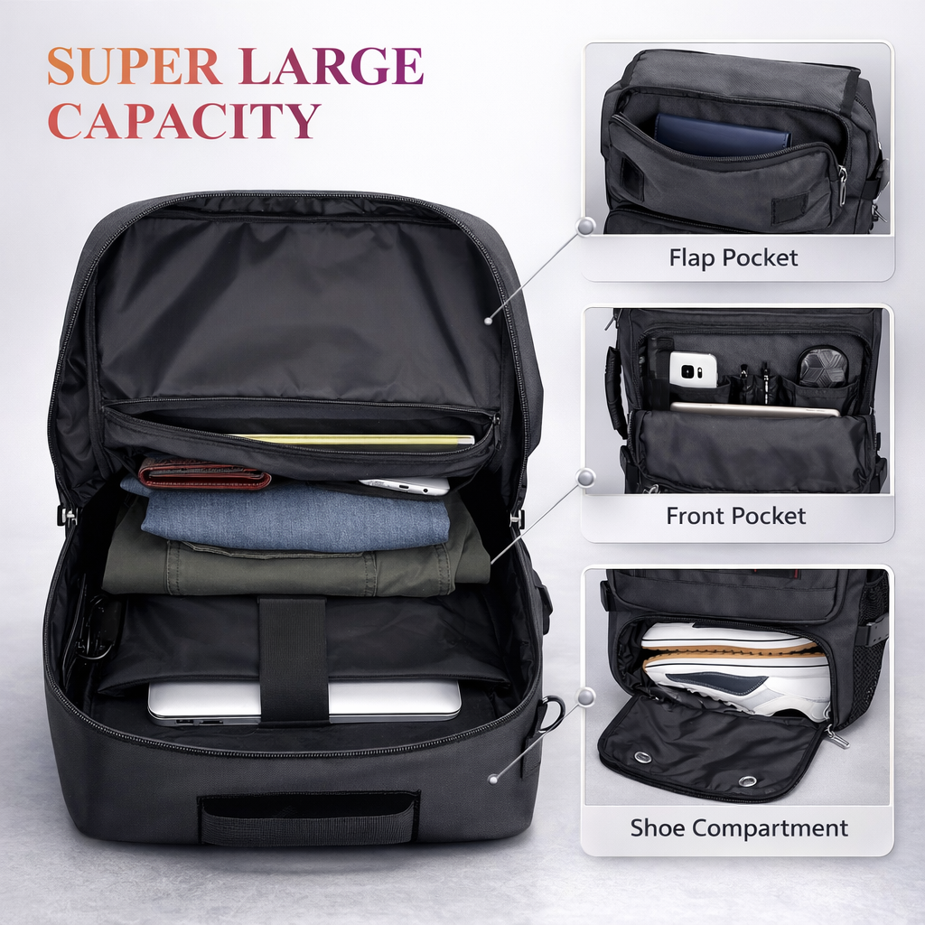 A 2025 Tactical Backpack Designed for Men, Featuring Multifunctional Capabilities And Ample Storage for Outdoor Activities Like Hiking And Mountaineering. This Leisure Tactical Bag Includes a 16-Inch Laptop Compartment And a Separate Pocket for Shoe