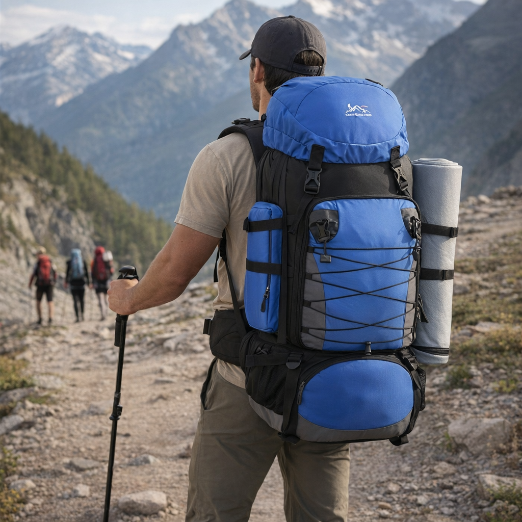 90L Large-capacity Backpack Men's and Women's Travel Backpack Travel Luggage Bag Outdoor Backpack Camping Mountaineering Bag