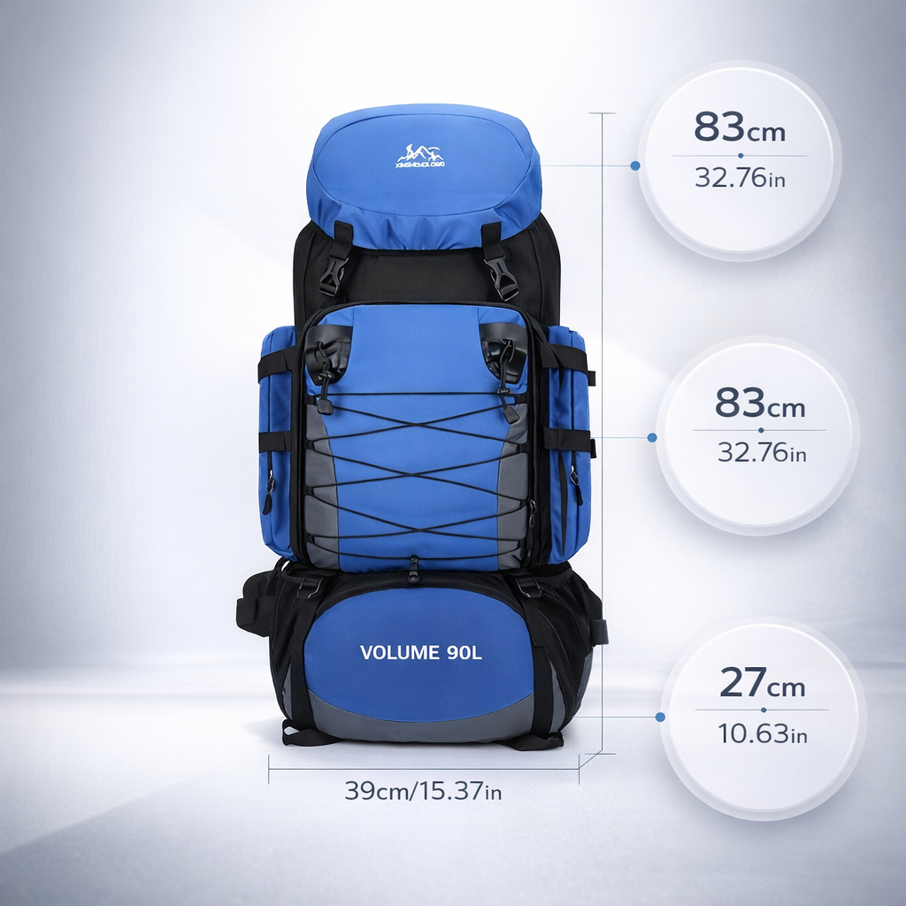 90L Large-capacity Backpack Men's and Women's Travel Backpack Travel Luggage Bag Outdoor Backpack Camping Mountaineering Bag