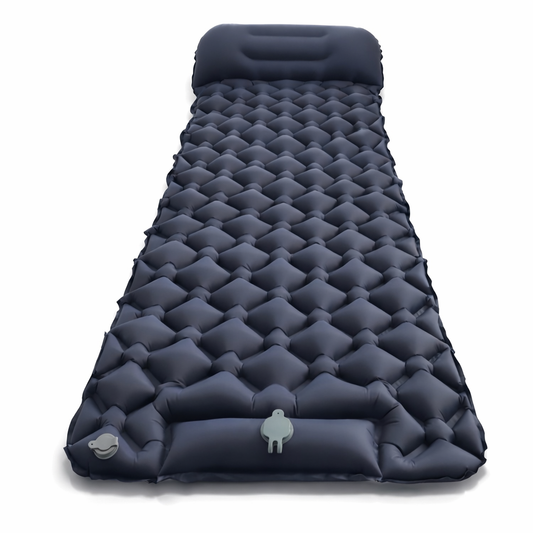 Single-Person Outdoor Inflatable Sleeping Pad with 1-Minute Quick Inflation, Essential for Camping, Hiking, and Picnics. Lightweight, Portable, and Foldable Moisture-Proof Mat, a Must-Have Outdoor Gear for Summer Outings. Includes a Matching Color