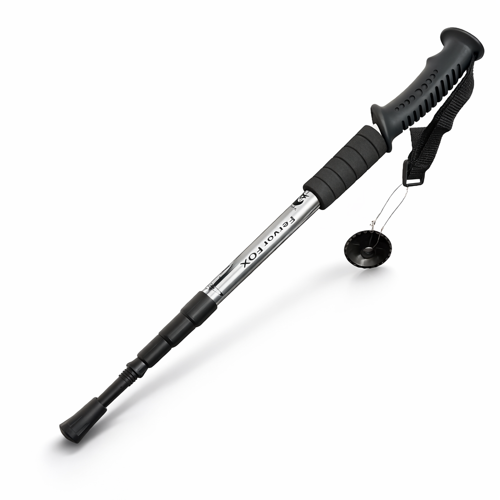 Lightweight Outdoor Trekking Pole with Four Adjustable Height And Anti Slip Grip, Essential for Hiking