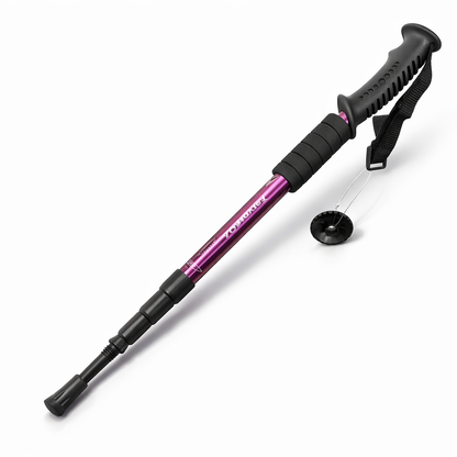 Lightweight Outdoor Trekking Pole with Four Adjustable Height And Anti Slip Grip, Essential for Hiking