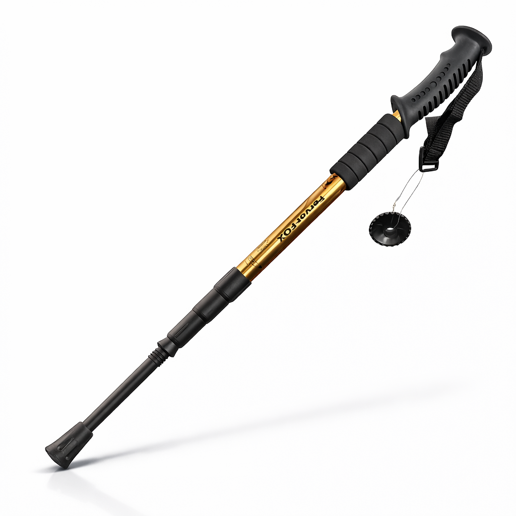 Lightweight Outdoor Trekking Pole with Four Adjustable Height And Anti Slip Grip, Essential for Hiking