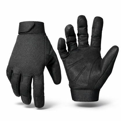 MVPTOO Men's Full Finger Outdoor Gloves -Adjustable Wrist Strap, Breathable Fabric for Hiking, Camping, Flexible Glove