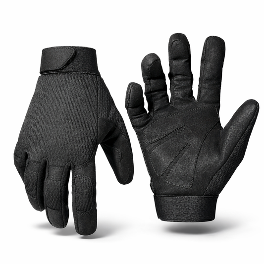 MVPTOO Men's Full Finger Outdoor Gloves -Adjustable Wrist Strap, Breathable Fabric for Hiking, Camping, Flexible Glove