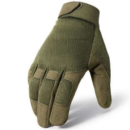 MVPTOO Men's Full Finger Outdoor Gloves -Adjustable Wrist Strap, Breathable Fabric for Hiking, Camping, Flexible Glove