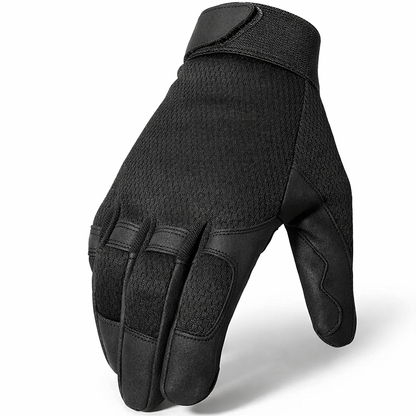 MVPTOO Men's Full Finger Outdoor Gloves -Adjustable Wrist Strap, Breathable Fabric for Hiking, Camping, Flexible Glove
