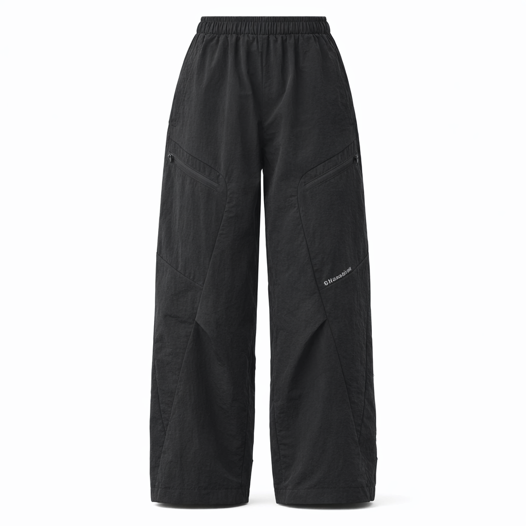 Yunzhonglou Men's Fashion Spring/Autumn Outdoor Work Pants, Loose Wide-Leg Hiking Trousers, Multi-Pocket Casual Long Pants, Trekking Pants, Functional Style Trendy Outfit