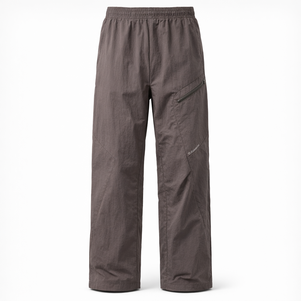 Yunzhonglou Men's Fashion Spring/Autumn Outdoor Work Pants, Loose Wide-Leg Hiking Trousers, Multi-Pocket Casual Long Pants, Trekking Pants, Functional Style Trendy Outfit