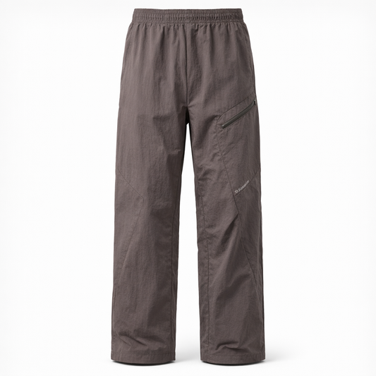 Yunzhonglou Men's Fashion Spring/Autumn Outdoor Work Pants, Loose Wide-Leg Hiking Trousers, Multi-Pocket Casual Long Pants, Trekking Pants, Functional Style Trendy Outfit