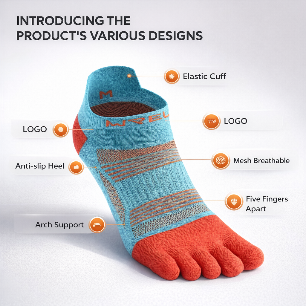 1 Pair, WRELS Men'S And Women'S Outdoor Contrasting Short Leg Socks, Non-Slip, Breathable, Comfortable And Elastic, High-Quality Sports Socks, Very Suitable for Hiking And Running