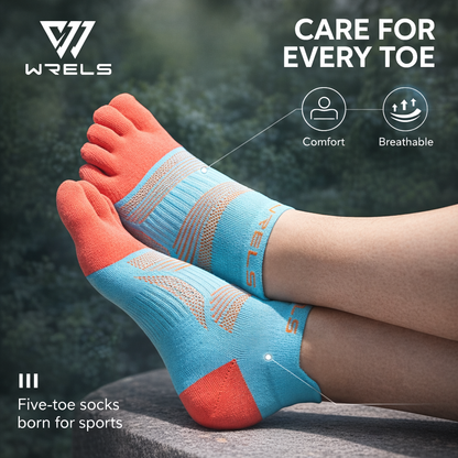 1 Pair, WRELS Men'S And Women'S Outdoor Contrasting Short Leg Socks, Non-Slip, Breathable, Comfortable And Elastic, High-Quality Sports Socks, Very Suitable for Hiking And Running