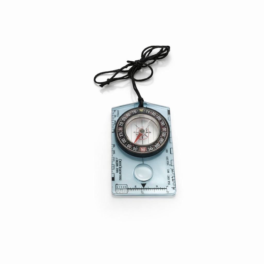 1pc Waterproof Compass with Scale - Durable Acrylic, Ideal for Outdoor Camping & Hiking, Color, Surveying, Map Scale