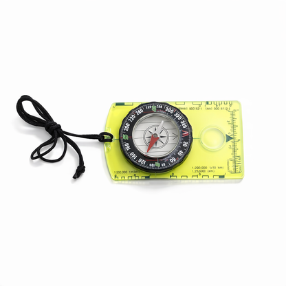 1pc Waterproof Compass with Scale - Durable Acrylic, Ideal for Outdoor Camping & Hiking, Color, Surveying, Map Scale
