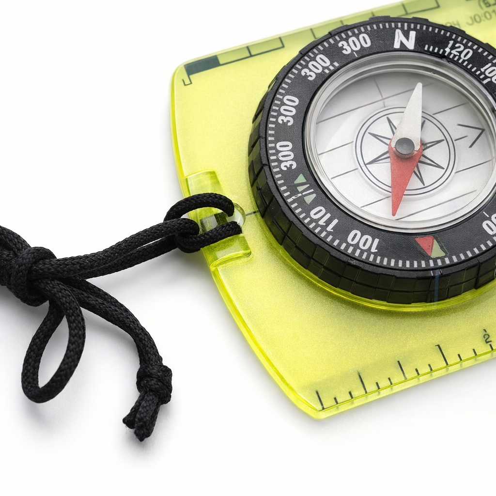 1pc Waterproof Compass with Scale - Durable Acrylic, Ideal for Outdoor Camping & Hiking, Color, Surveying, Map Scale