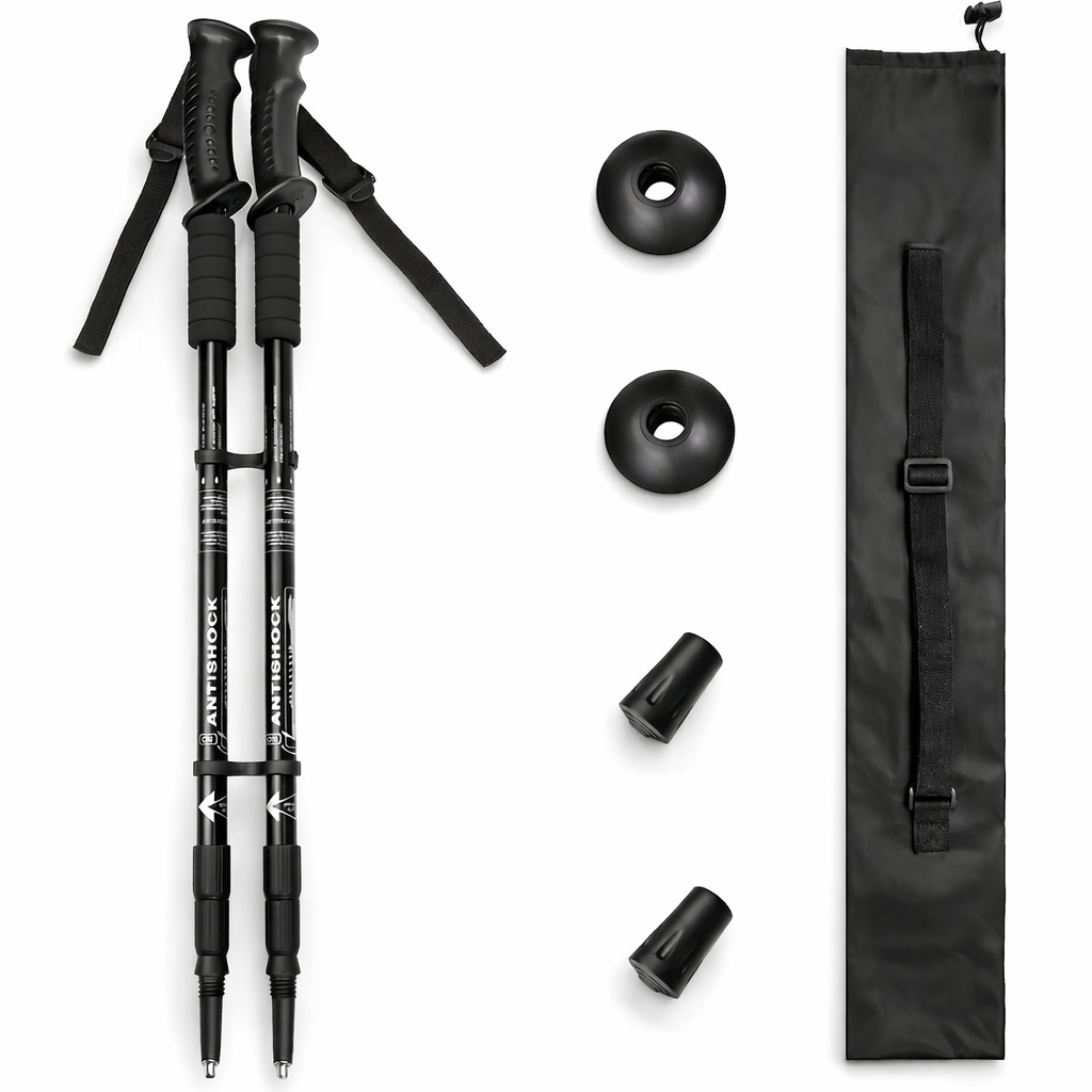 2pcs Adjustable Aluminum Alloy Trekking Poles 59.99 cm - 151.38 cm Adjustable at Will, Suitable for Hiking, Rock Climbing And Outdoor Adventure - Perfect Labor Day Equipment for Hiking Enthusiasts