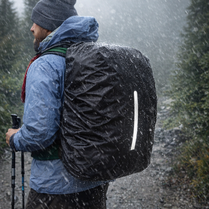 15-80L Rain Cover for Backpack | Reflective Polyester Rucksack Cover for Anti-Dust, Bicycling, Hiking, Camping, Traveling