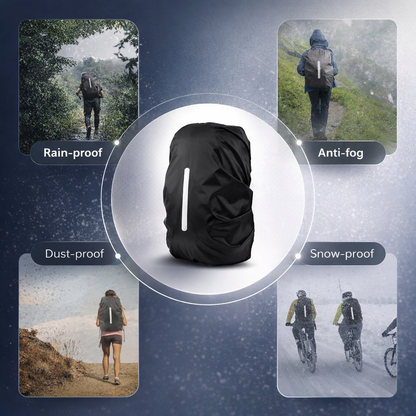 15-80L Rain Cover for Backpack | Reflective Polyester Rucksack Cover for Anti-Dust, Bicycling, Hiking, Camping, Traveling