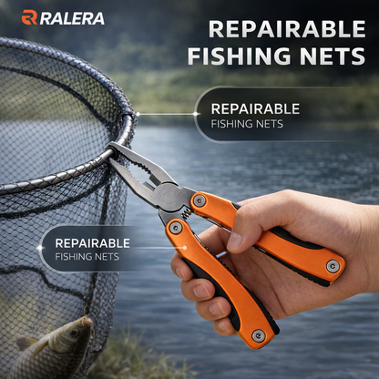 RALERA Multi-Function Pliers, Portable Needle-Nose Pliers with Mini Saw, Bottle Opener, and Fish Scale Scraper, a Great Tool for Outdoor Camping, an Ideal Gift for Men Suitable for Fishing, Hiking, and Outdoor Activities