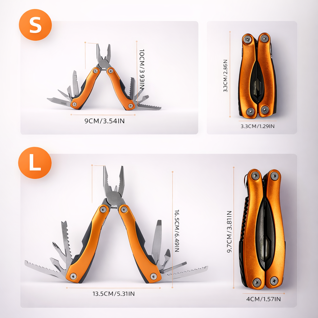 RALERA Multi-Function Pliers, Portable Needle-Nose Pliers with Mini Saw, Bottle Opener, and Fish Scale Scraper, a Great Tool for Outdoor Camping, an Ideal Gift for Men Suitable for Fishing, Hiking, and Outdoor Activities