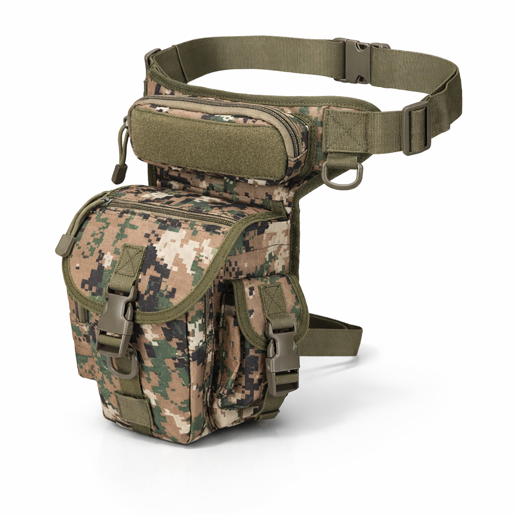 Men's Waist Bag Tactical Drop Leg Pouch Bag Type B Cross Over Leg Rig Outdoor Bike Cycling Hiking Thigh Bag