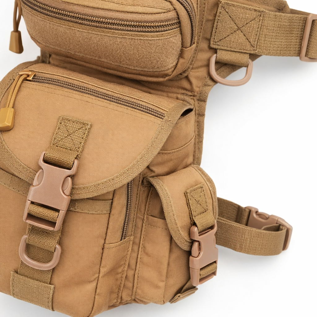 Men's Waist Bag Tactical Drop Leg Pouch Bag Type B Cross Over Leg Rig Outdoor Bike Cycling Hiking Thigh Bag