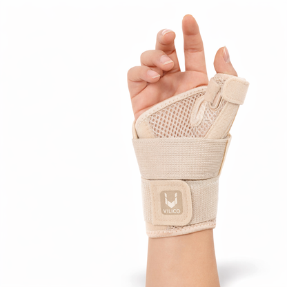 Flexibele pols- en duimbrace voor tendinitis, artritis, ademende duimbeschermer, geschikt voor rechter- en linkerhand