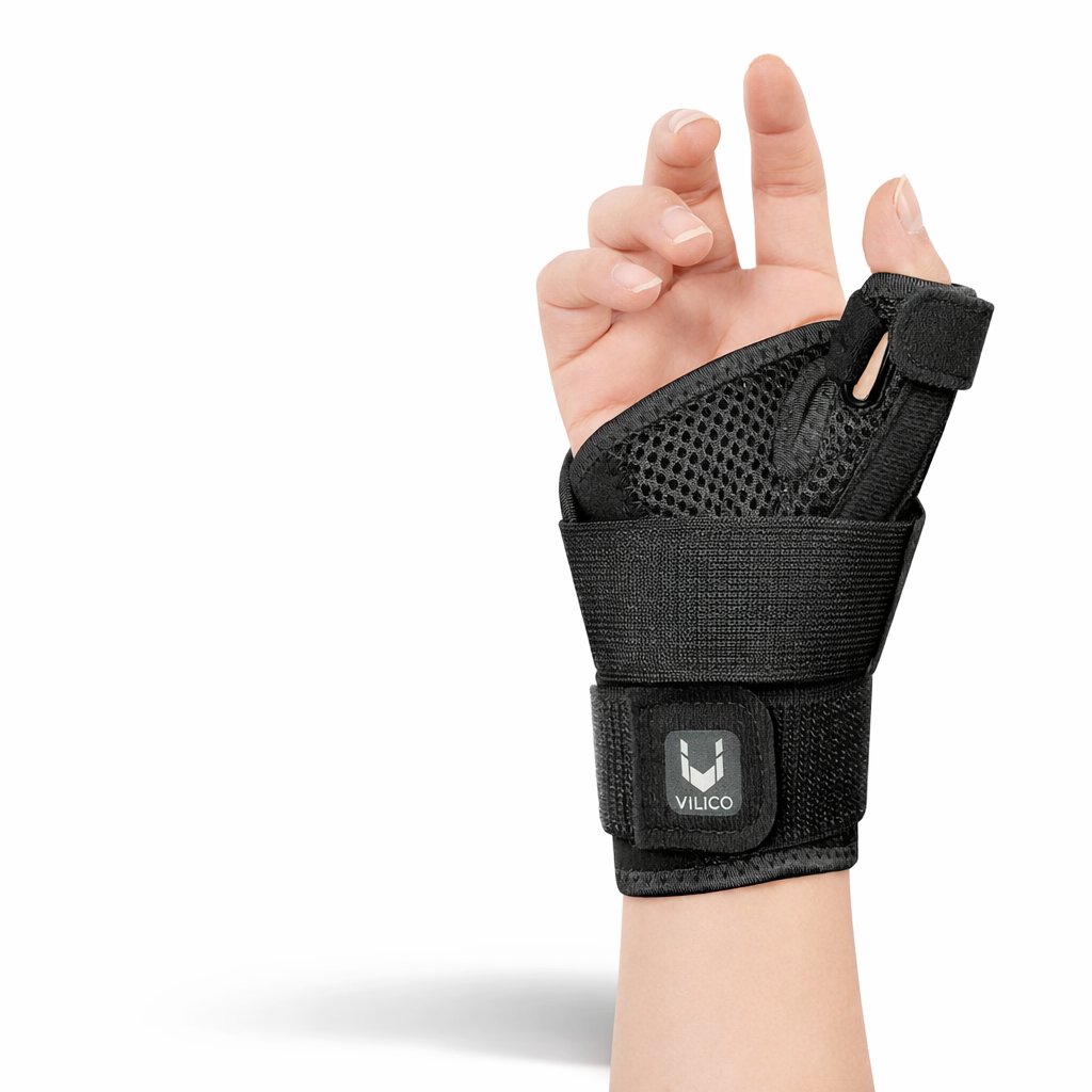 Flexibele pols- en duimbrace voor tendinitis, artritis, ademende duimbeschermer, geschikt voor rechter- en linkerhand