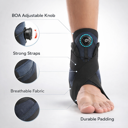 Enkelbrace voor verstuikte enkelsteun met zijstabilisatoren voor heren Dames Enkelspalk Stabilisator Herstel Tendinitis