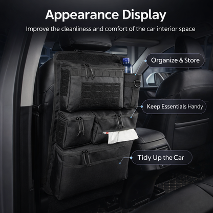 Multifunctionele bagage-organizer en opbergtas, tactische opbergtas voor achterbank in de auto, hangende achterbanktas
