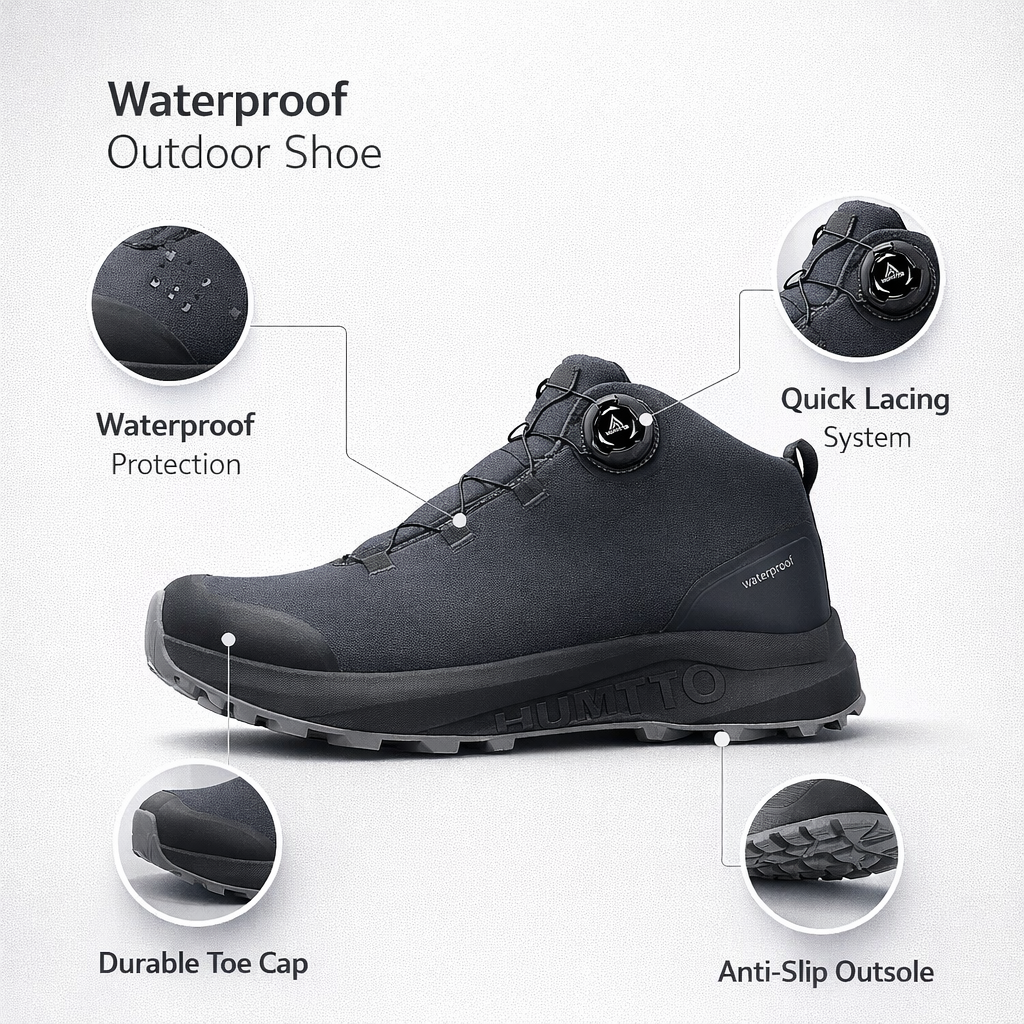 Humtto Wandelschoenen Heren Winter Outdoor Sport Klimschoenen Jacht Laarzen Warm Buitenshuis Trekking Sneakers Enkelreis Laarzen