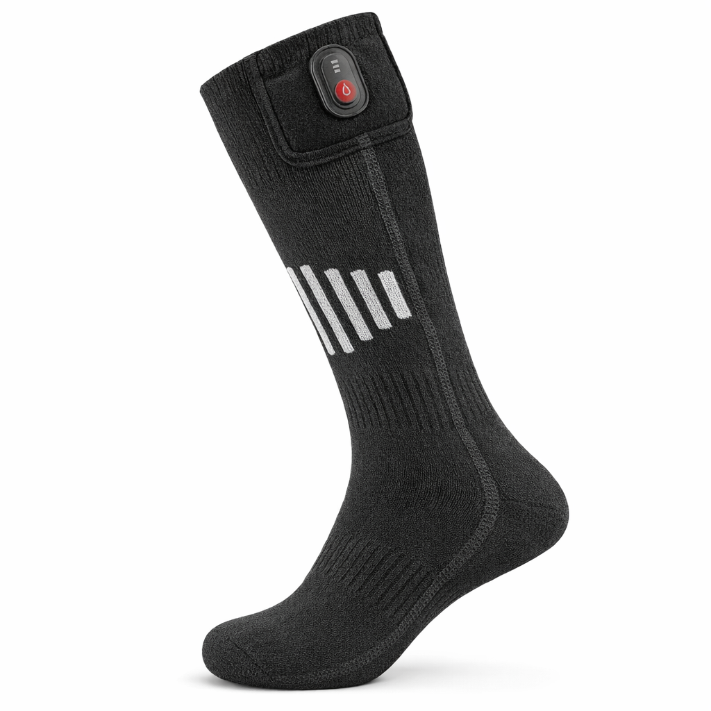 65 ℃   Verwarmde sokken Winterwarmte 5000mAh USB oplaadbare verwarmingssokken Outdoor Ski Verwarmde laarzen Sneeuwscooter Skisok