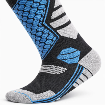 3 Pairs Men's Winter Thick Warm Breathable Hiking Ice Skating Skiing Knee-High Outdoor Sports Socks - EU 39-45, US 6.5-11.5, UK 6-11