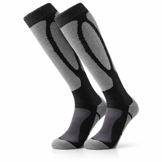 One Pair of Winter Thermal Socks for Skiing And Snowboarding, Suitable for Both Men And Women, Designed for Outdoor Sports And Hiking, Featuring Cushioned Terry Towel Bottoms