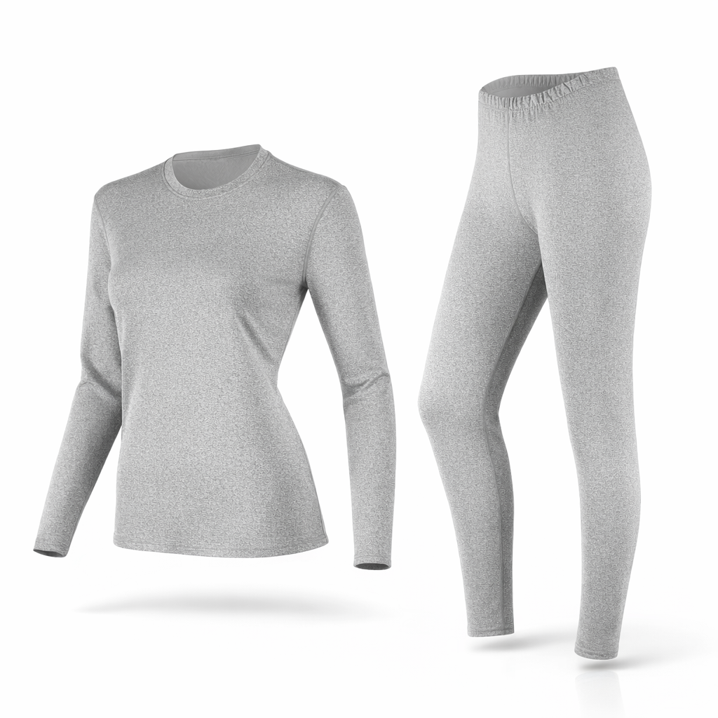 2pcs Warm Base Layer Set, Autumn Shirt And Tights Women'S Thermal Underwear Fleece Heat Ski Base Layer Sweater And Leggings Winter
