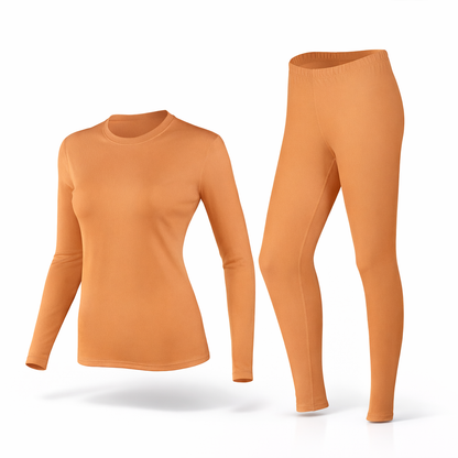 2pcs Warm Base Layer Set, Autumn Shirt And Tights Women'S Thermal Underwear Fleece Heat Ski Base Layer Sweater And Leggings Winter