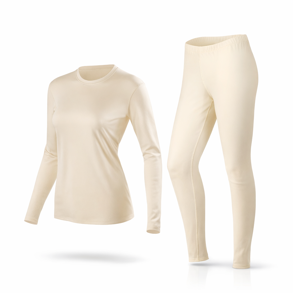 2pcs Warm Base Layer Set, Autumn Shirt And Tights Women'S Thermal Underwear Fleece Heat Ski Base Layer Sweater And Leggings Winter