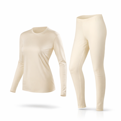 2pcs Warm Base Layer Set, Autumn Shirt And Tights Women'S Thermal Underwear Fleece Heat Ski Base Layer Sweater And Leggings Winter