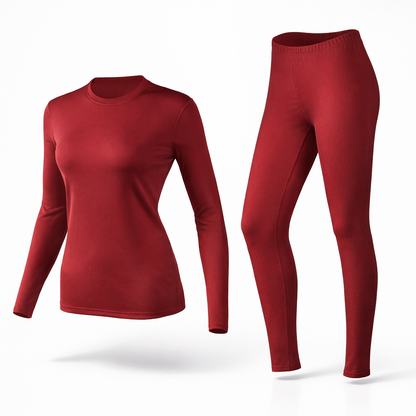 2pcs Warm Base Layer Set, Autumn Shirt And Tights Women'S Thermal Underwear Fleece Heat Ski Base Layer Sweater And Leggings Winter