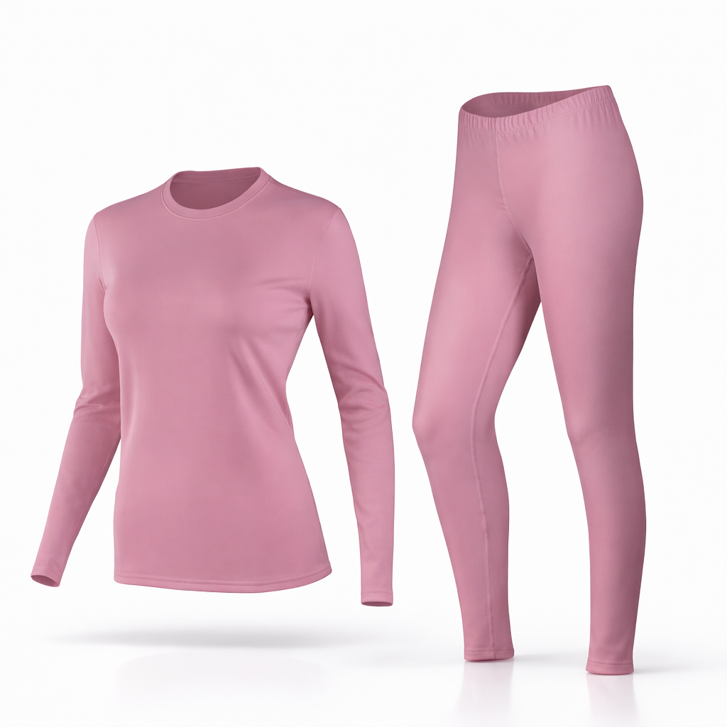 2pcs Warm Base Layer Set, Autumn Shirt And Tights Women'S Thermal Underwear Fleece Heat Ski Base Layer Sweater And Leggings Winter