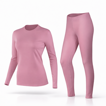 2pcs Warm Base Layer Set, Autumn Shirt And Tights Women'S Thermal Underwear Fleece Heat Ski Base Layer Sweater And Leggings Winter