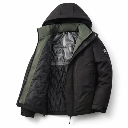 Women's Padded Hooded Jacket - Outdoor Padded Coat