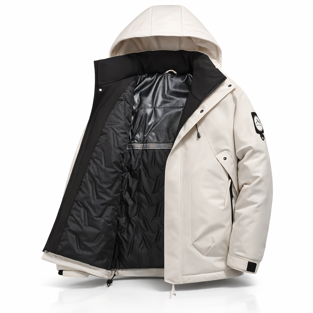 Women's Padded Hooded Jacket - Outdoor Padded Coat