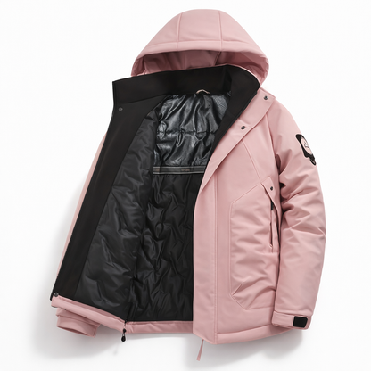 Women's Padded Hooded Jacket - Outdoor Padded Coat